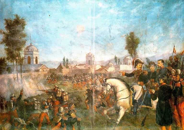 Pintura de la toma de Arequipa