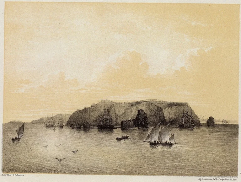 Grabado de las islas guaneras